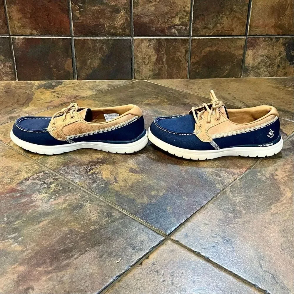 Skechers Air Cooled Goga Mat On The Go Flex Comfort Boat Shoes 6.5